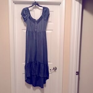 Elegant Blue High Low Dress